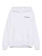 Felpa per bambino Palm Angels Kids grigia con cappuccio e stampa con logo PBBB011C99FLE002 0810 PALM ANGELS KIDS 