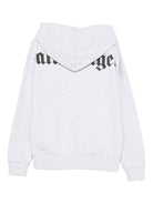 Felpa per bambino Palm Angels Kids grigia con cappuccio e stampa con logo PBBB011C99FLE002 0810 PALM ANGELS KIDS 