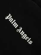 Felpa per bambino Palm Angels Kids nera con stampa con logo PBBB011C99FLE002 1003 PALM ANGELS KIDS 