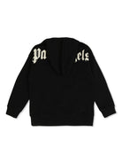Felpa per bambino Palm Angels Kids nera con stampa con logo PBBB011C99FLE002 1003 PALM ANGELS KIDS 