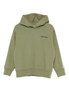 Felpa per bambino Palm Angels Kids verde con dettaglio logo PBBB012F25FLE008 5610 PALM ANGELS KIDS 
