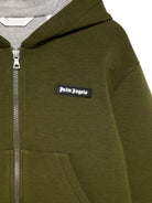 Felpa per bambino Palm Angels Kids verde con cappuccio PBBE003F25FLE002 5603 PALM ANGELS KIDS 