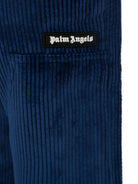 Pantaloni per bambino Palm Angels Kids blu con dettaglio logo PBCF006F25FAB001 4603 PALM ANGELS KIDS 