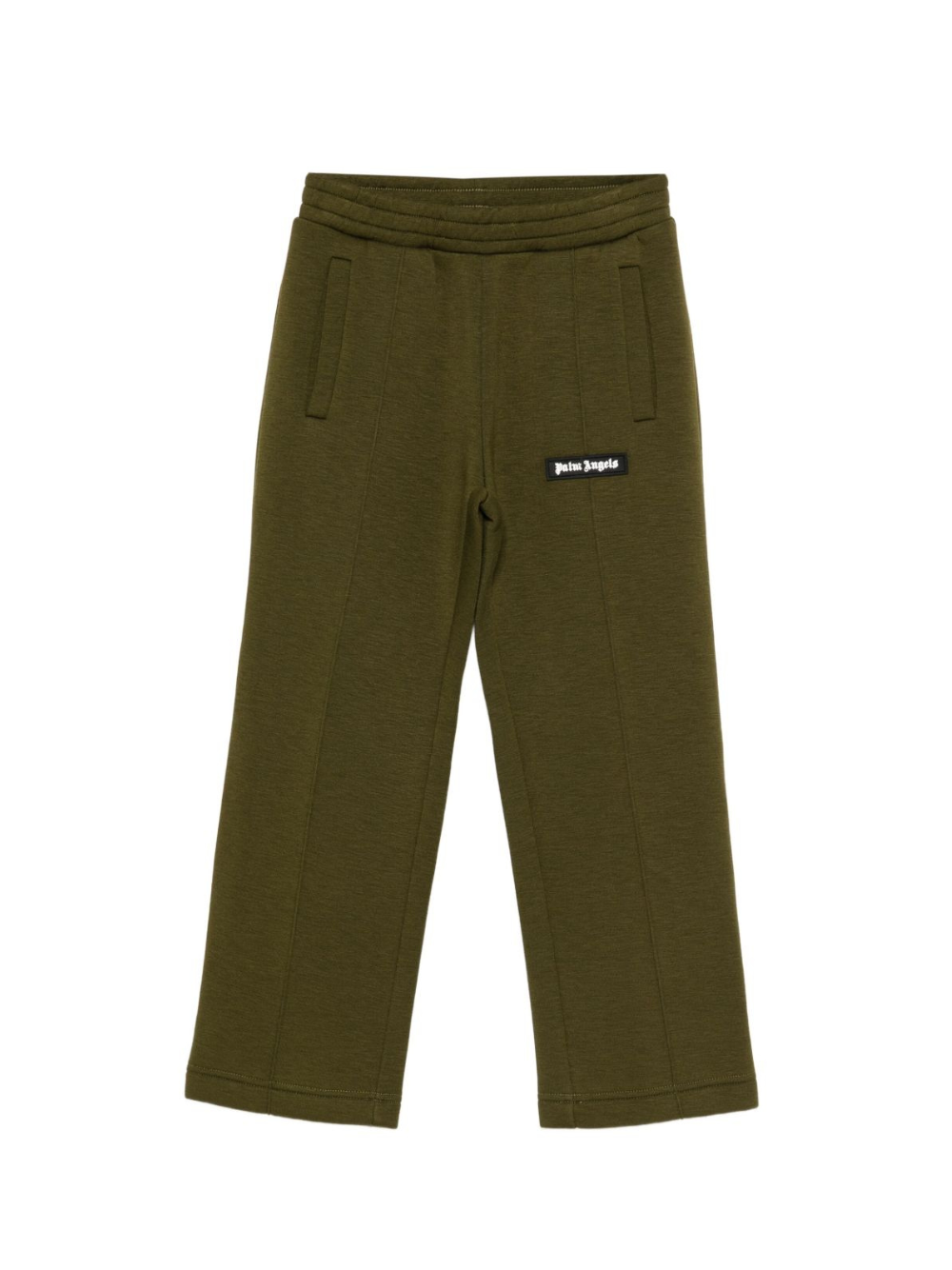Pantaloni sportivi per bambino Palm Angels Kids verdi con applicazione con logo PBCH017F25FLE001 5603 PALM ANGELS KIDS 