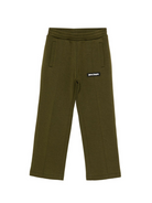 Pantaloni sportivi per bambino Palm Angels Kids verdi con applicazione con logo PBCH017F25FLE001 5603 PALM ANGELS KIDS 