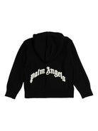Felpa per bambino Palm Angels Kids nero lavorato a maglia PBHU002F25KNI001 1003 PALM ANGELS KIDS 