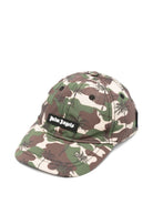 Cappello per bambino   Palm Angels Kids marrone con stampa camouflage PBLB002F25FAB002 8403 PALM ANGELS KIDS 