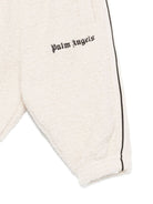Pantaloni per neonato Palm Angels Kids beige con ricamo PBXQ002F25KNI001 6F60 PALM ANGELS KIDS 