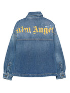 Camicia per bambino Palm Angels Kids in denim con ricamo con logo PBYD006F25DEN001 4416 PALM ANGELS KIDS 