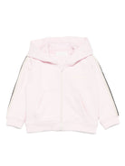 Felpa per neonata Palm Angels Kids rosa con logo ricamato PG3X003F25FLE001 3C03 PALM ANGELS KIDS 