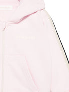 Felpa per neonata Palm Angels Kids rosa con logo ricamato PG3X003F25FLE001 3C03 PALM ANGELS KIDS 