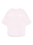 T-shirt per bambina Palm Angels Kids rosa con logo sul retro PGAA001C99JER002 3B03 PALM ANGELS KIDS 