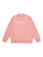 Felpa per bambina Palm Angels Kids rosa con stampa con logo sul davanti PGBA013F25FLE001 303B PALM ANGELS KIDS 