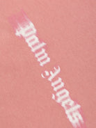 Felpa per bambina Palm Angels Kids rosa con stampa con logo sul davanti PGBA013F25FLE001 303B PALM ANGELS KIDS 
