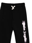 Pantaloni sportivi per bambina Palm Angels Kids nero con stampa PGCH008F25FLE001 103B PALM ANGELS KIDS 
