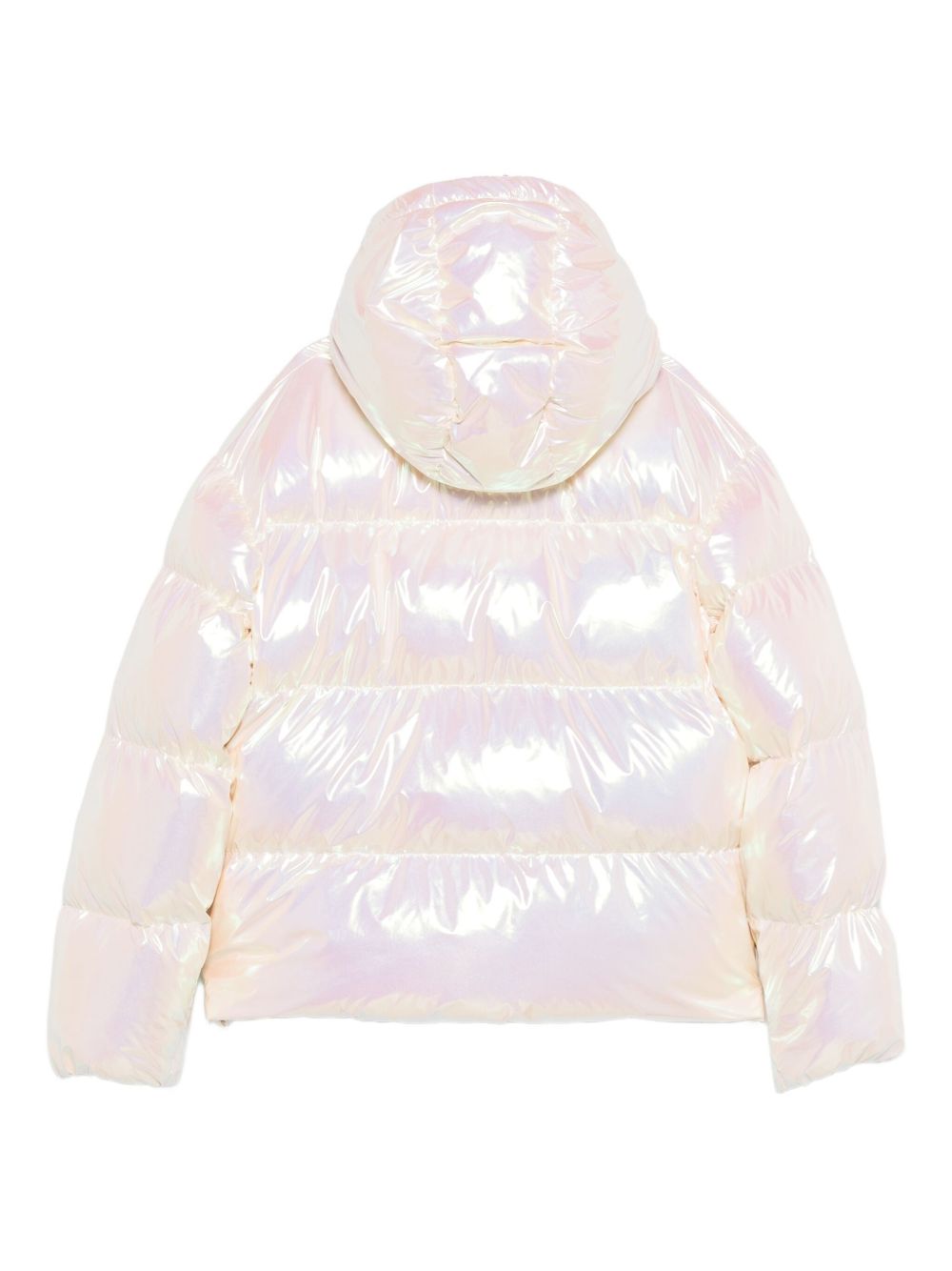 Piumino per bambina Palm Angels Kids rosa con effetto iridescente PGEJ005F25FAB001 8103 PALM ANGELS KIDS 
