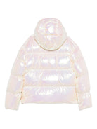 Piumino per bambina Palm Angels Kids rosa con effetto iridescente PGEJ005F25FAB001 8103 PALM ANGELS KIDS 