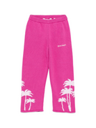 Pantaloni per bambina Palm Angels Kids fucsia con motivo albero di palma PGHG002F25KNI001 323C PALM ANGELS KIDS 