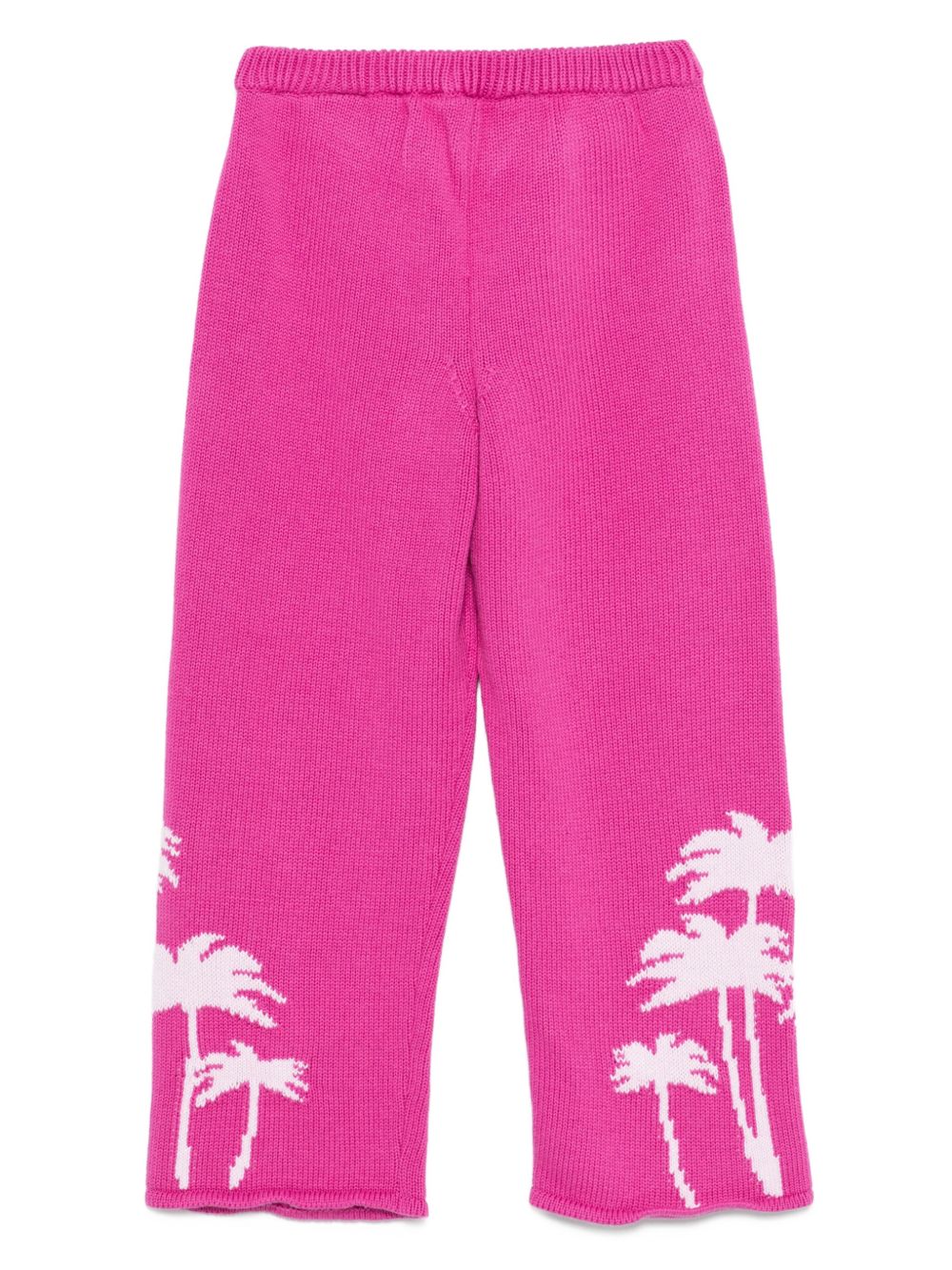 Pantaloni per bambina Palm Angels Kids fucsia con motivo albero di palma PGHG002F25KNI001 323C PALM ANGELS KIDS 