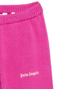 Pantaloni per bambina Palm Angels Kids fucsia con motivo albero di palma PGHG002F25KNI001 323C PALM ANGELS KIDS 