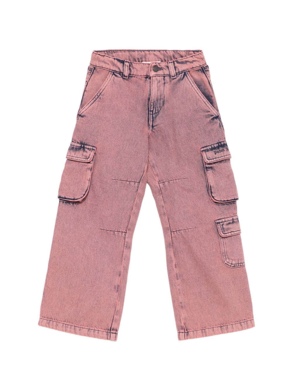 Jeans per bambina Palm Angels Kids rosa con tasche cargo PGYB002F25DEN001 3045 PALM ANGELS KIDS 