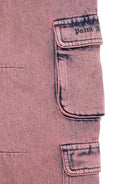 Jeans per bambina Palm Angels Kids rosa con tasche cargo PGYB002F25DEN001 3045 PALM ANGELS KIDS 