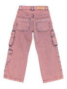 Jeans per bambina Palm Angels Kids rosa con tasche cargo PGYB002F25DEN001 3045 PALM ANGELS KIDS 