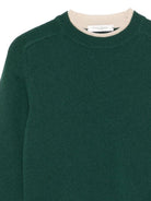 Maglione per bambino Paolo Pecora Kids verde con collo a contrasto PP4083 FORESTA PAOLO PECORA KIDS 