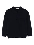 Felpa per bambino Paolo Pecora Kids blu con mezza zip PP4097 BLU PAOLO PECORA KIDS 