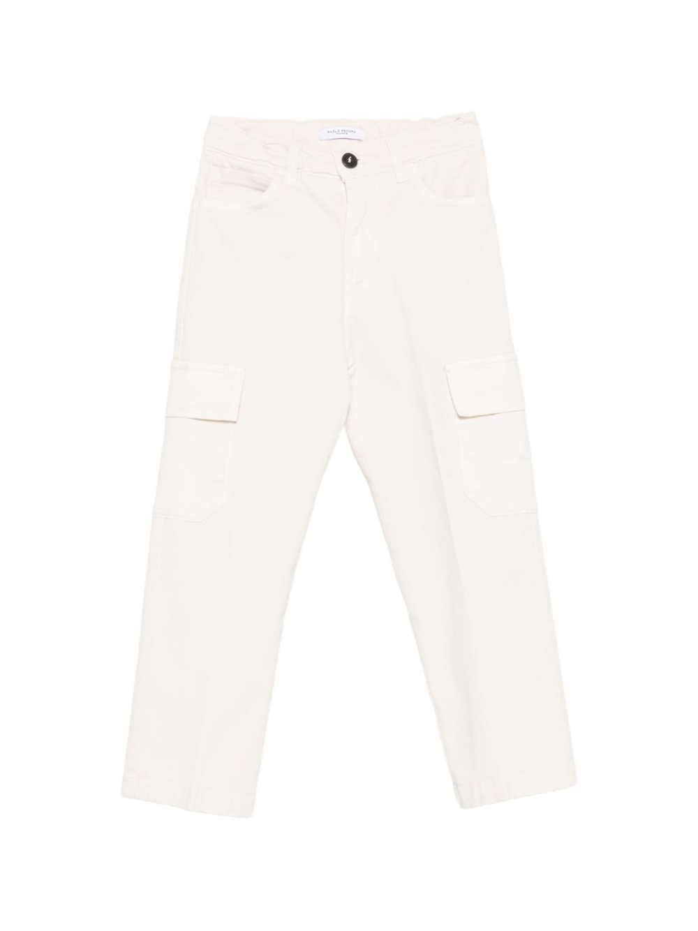 Pantaloni per bambino Paolo Pecora Kids bianco con tasca cargo PP4113 BURRO PAOLO PECORA KIDS 