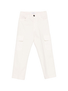 Pantaloni per bambino Paolo Pecora Kids bianco con tasca cargo PP4113 BURRO PAOLO PECORA KIDS 