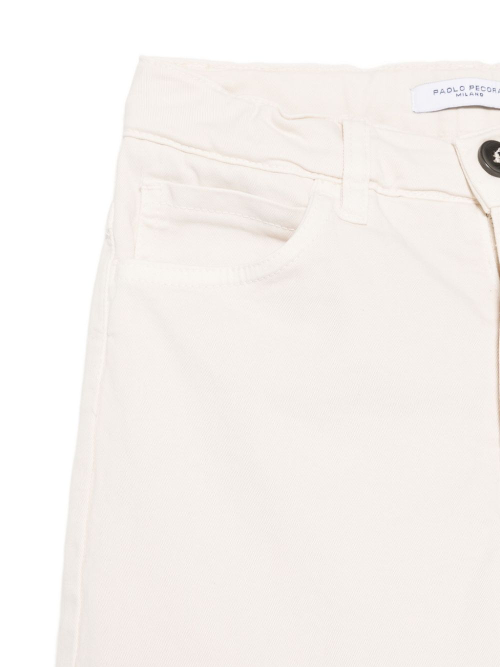 Pantaloni per bambino Paolo Pecora Kids bianco con tasca cargo PP4113 BURRO PAOLO PECORA KIDS 