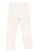 Pantaloni per bambino Paolo Pecora Kids bianco con tasca cargo PP4114 BURRO PAOLO PECORA KIDS 