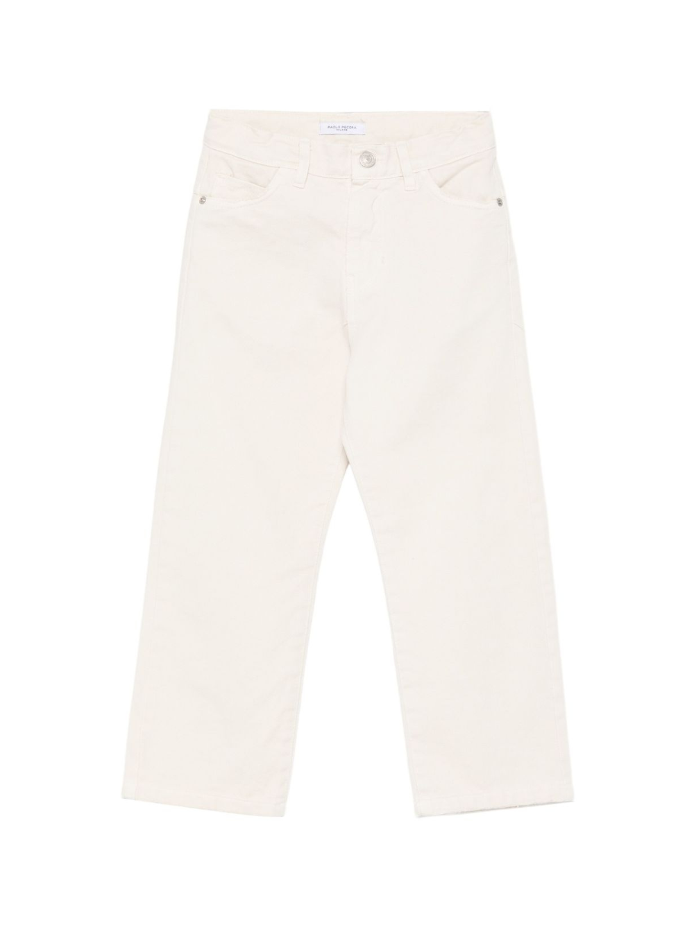 Jeans per bambino Paolo Pecora Kids bianco con orlo con taglio vivo PP4122 BURRO PAOLO PECORA KIDS 