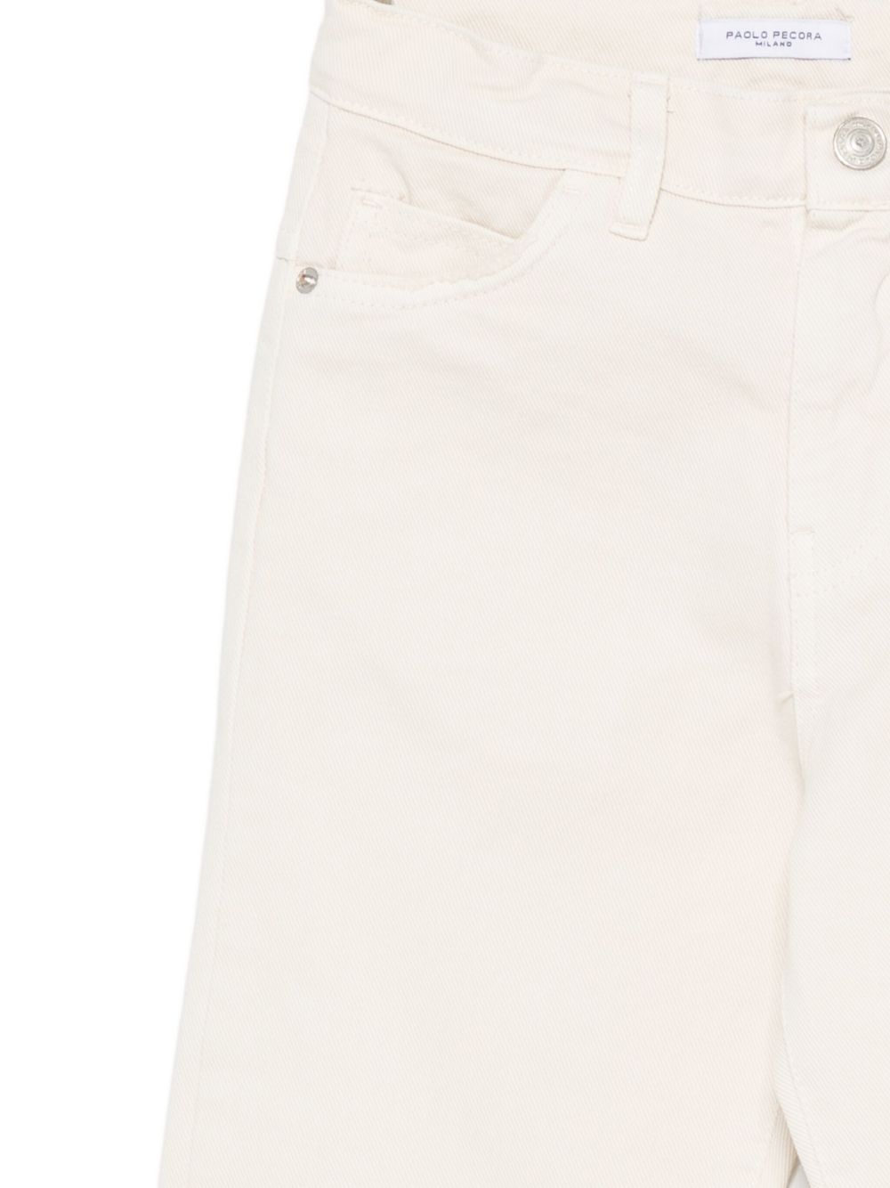 Jeans per bambino Paolo Pecora Kids bianco con orlo con taglio vivo PP4122 BURRO PAOLO PECORA KIDS 