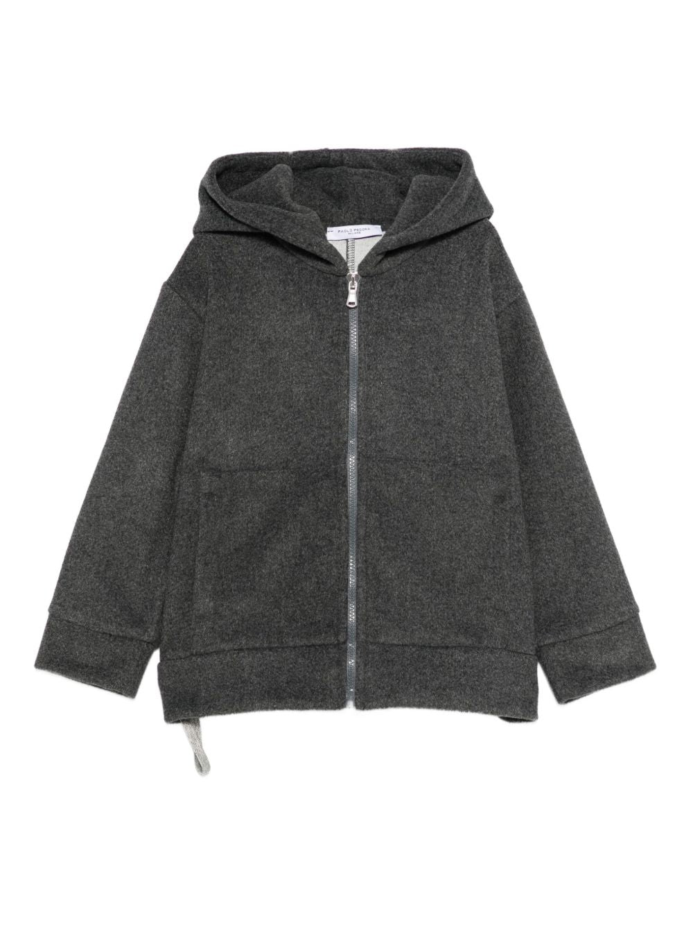 Giacca per bambino Paolo Pecora Kids grigio con cappuccio e cerniera PP4149 ASFALTO PAOLO PECORA KIDS 