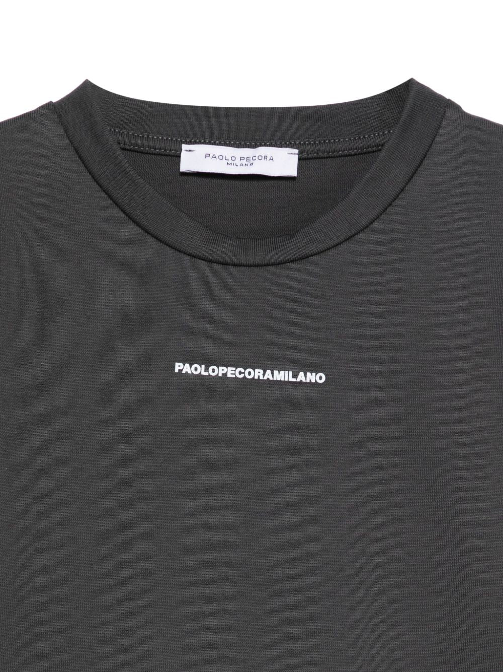 T-shirt per bambino Paolo Pecora Kids grigio a maniche lunghe con logo PP4157 ASFALTO PAOLO PECORA KIDS 