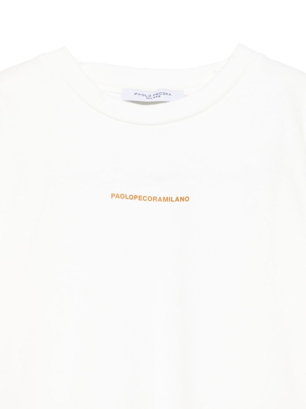 T-shirt per bambino Paolo Pecora Kids bianco a maniche lunghe con stampa PP4157 G-C PAOLO PECORA KIDS 