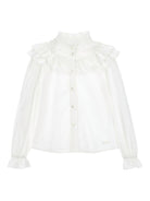Blusa per bambina Philosophy Di Lorenzo Serafini Kids bianca con ruches I1F305 6116 P001 PHILOSOPHY KIDS 
