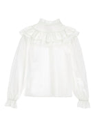 Blusa per bambina Philosophy Di Lorenzo Serafini Kids bianca con ruches I1F305 6116 P001 PHILOSOPHY KIDS 