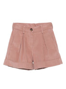 Shorts per bambina Philosophy di Lorenzo Serafini Kids rosa con chiusura frontale I1F407 6851 P066 PHILOSOPHY KIDS 