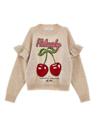 Maglione per bambina Philosophy Di Lorenzo Serafini Kids beige con ruches I9F604 6066 P003 PHILOSOPHY KIDS 