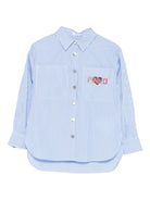 Camicia per bambina Pinko Kids azzurra con stampa con logo KFCA015CCR013 D053 PINKO KIDS 