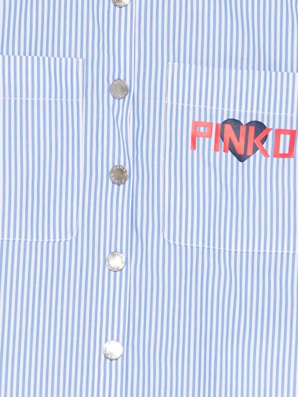 Camicia per bambina Pinko Kids azzurra con stampa con logo KFCA015CCR013 D053 PINKO KIDS 