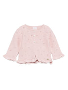 Cardigan per neonata Paz Rodríguez rosa con modello con occhielli 001-123031 32 H94 PaZ RODRIGUEZ KIDS 