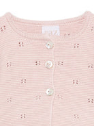 Cardigan per neonata Paz Rodríguez rosa con modello con occhielli 001-123031 32 H94 PaZ RODRIGUEZ KIDS 