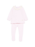 Set maglia e pantaloni per neonata Paz Rodríguez rosa con maglia in pizzo 003-112825 37 H56 PaZ RODRIGUEZ KIDS 