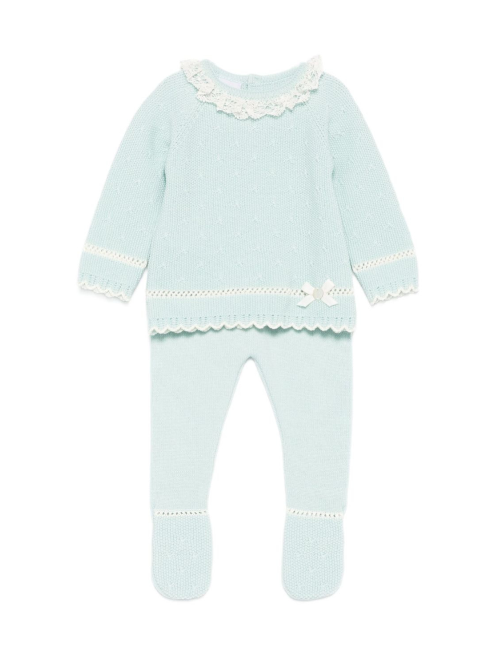 Set top e pantaloni per neonata Paz Rodrìguez verde in pizzo 003-112947 031 H56 PaZ RODRIGUEZ KIDS 