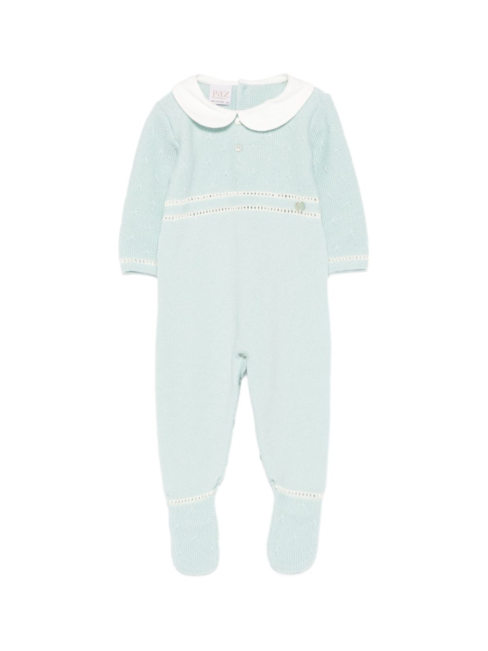 Tutina per neonato Paz Rodríguez verde con colletto alla Peter Pan 005-112954 031 H56 PaZ RODRIGUEZ KIDS 