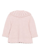 Cardigan per neonata Paz Rodríguez rosa con collo smerlato 009-123100 32 H94 PaZ RODRIGUEZ KIDS 